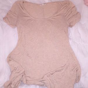 Cream tight/loose t-shirt